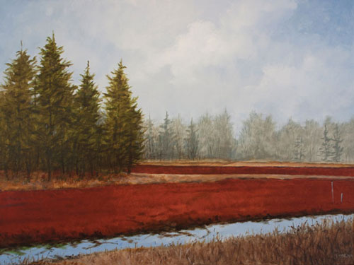 Struna Galleries of Brewster and Chatham, Cape Cod Paintings of New England and Cape Cod  - Bog Fog